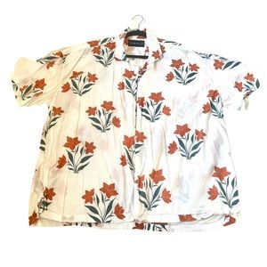 Abercrombie and Fitch Summer Button Down floral print mens shirt